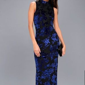 Velvet maxi dress